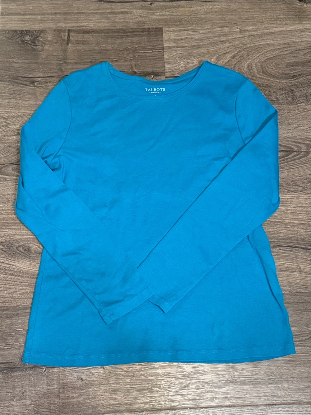 Women’s Petite Large Turquoise Long Sleeve Tee
